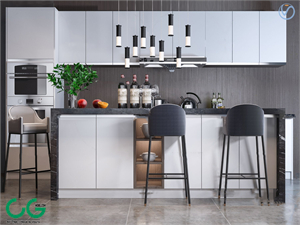 Modern Marble Bar Bar Chair 3d model